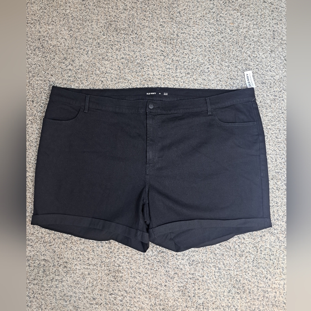 Old Navy Shorts Black Mid Rise Wow Size 28 NWT